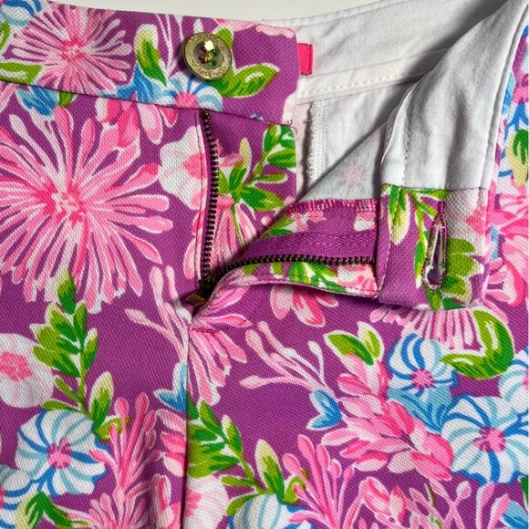 Lilly Pulitzer Womens Buttercup Knit Floral Shorts Size 8 Preppy Resortwear - Picture 5 of 7